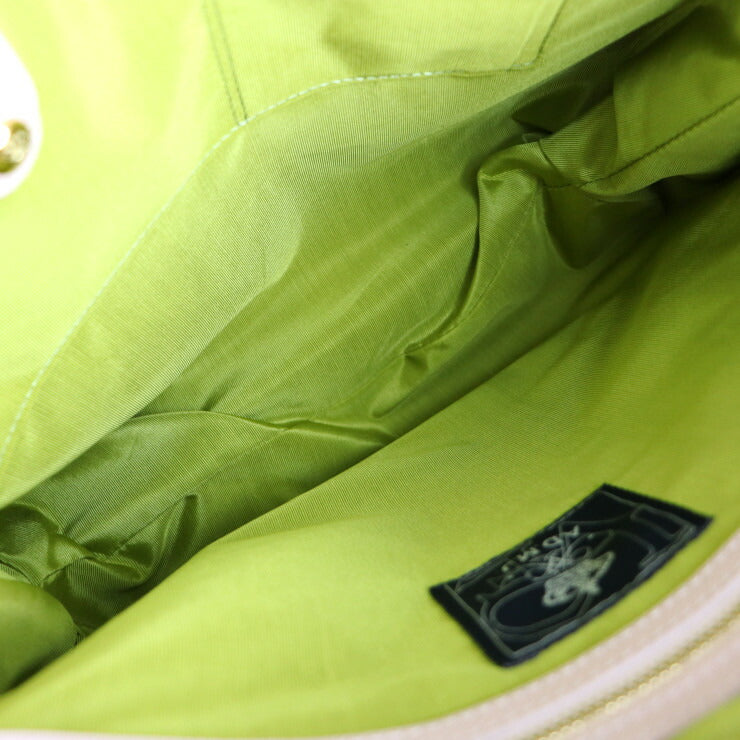 超美品 ADMJ エーディーエムジェイ ショルダーバッグ ハンドバッグ ポーチ付き レザー グレージュ系 ゴールド金具