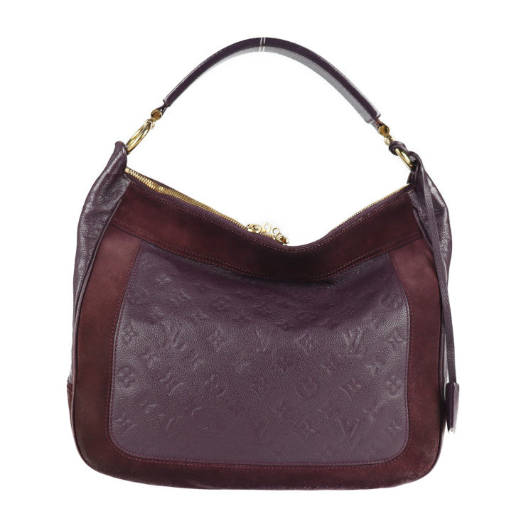 美品 LOUIS VUITTON ルイ ヴィトン オダシューズPM モノグラムアンプラント ショルダーバッグ M40583 レザー スウェード オーブ パープル系 2WAY ハンドバッグ ワンショルダーバッグ ビトン スエード