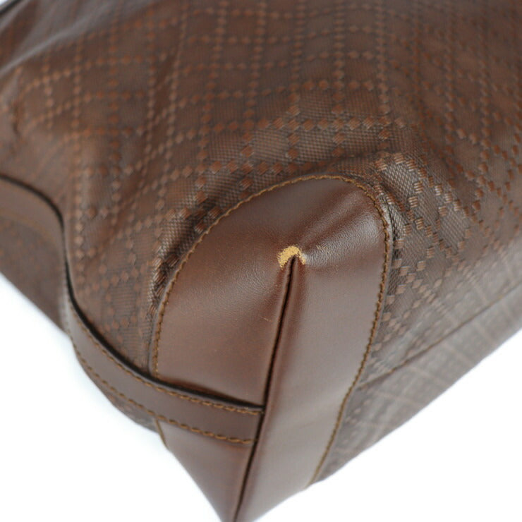 GUCCI グッチ ディアマンテ トートバッグ 247209 レザー ダークブラウン ショルダーバッグ