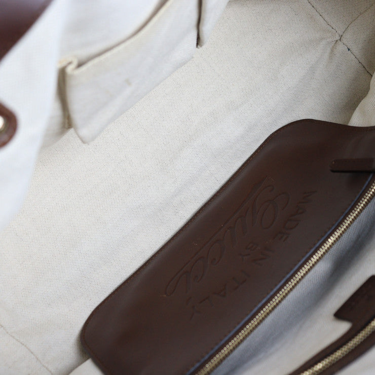 GUCCI グッチ ディアマンテ トートバッグ 247209 レザー ダークブラウン ショルダーバッグ