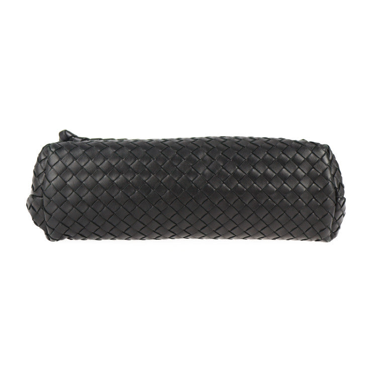 BOTTEGAVENETA ボッテガヴェネタ オリンピアバッグ ミディアム イントレチャート ショルダーバッグ 386499 レザー ブラック ガンメタ チェーンショルダー