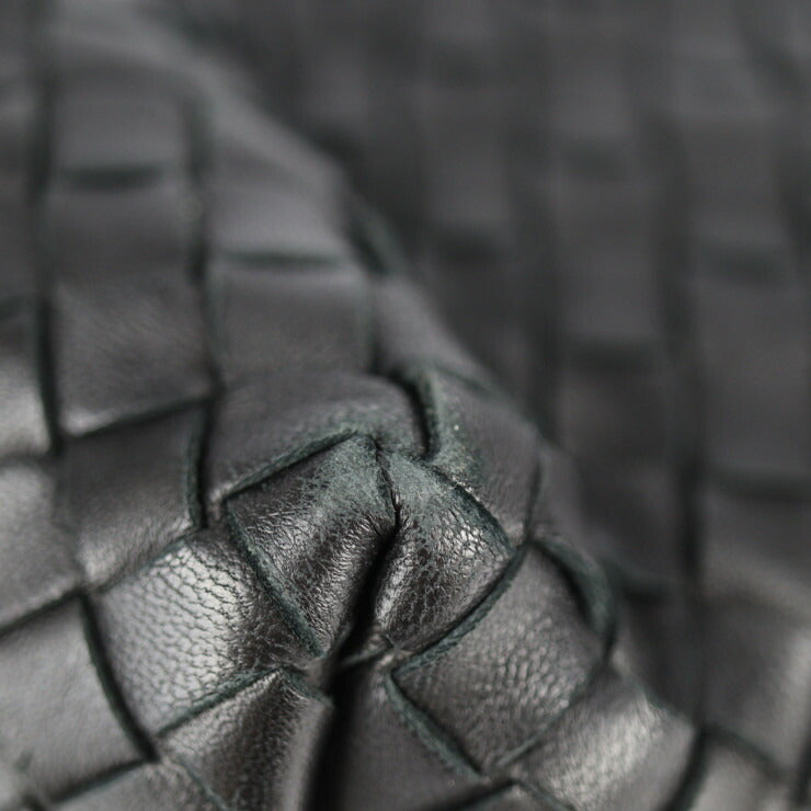 BOTTEGAVENETA ボッテガヴェネタ オリンピアバッグ ミディアム イントレチャート ショルダーバッグ 386499 レザー ブラック ガンメタ チェーンショルダー