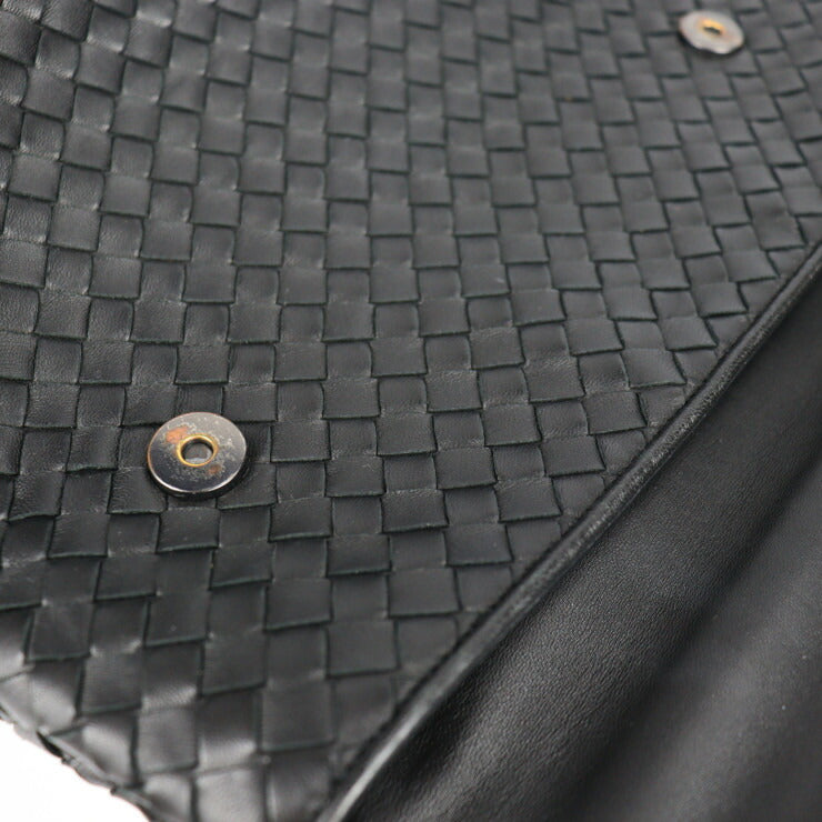 BOTTEGAVENETA ボッテガヴェネタ オリンピアバッグ ミディアム イントレチャート ショルダーバッグ 386499 レザー ブラック ガンメタ チェーンショルダー