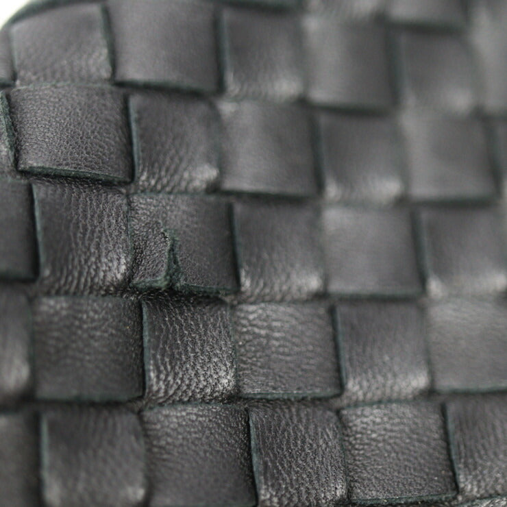 BOTTEGAVENETA ボッテガヴェネタ オリンピアバッグ ミディアム イントレチャート ショルダーバッグ 386499 レザー ブラック ガンメタ チェーンショルダー