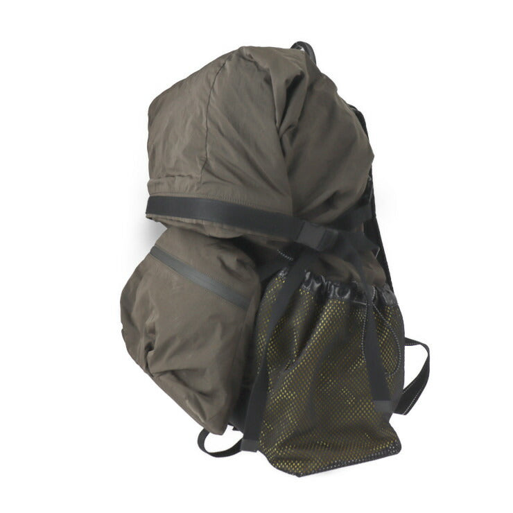 BOTTEGAVENETA ボッテガヴェネタ バックパック リュック・デイパック 571596 ナイロン レザー フォンデンテ ブラウン系 ブラック イエロー系