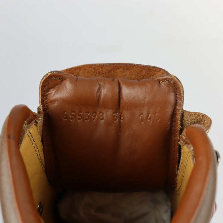 新品未使用展示品 GUCCI グッチ マウンテンブーツ THE NORTH FACE ノースフェイス コラボ ブーツ 655398 表記サイズ 36 レザー ブラウン トレッキングブーツ ハイキングブーツ 参考サイズ23cm