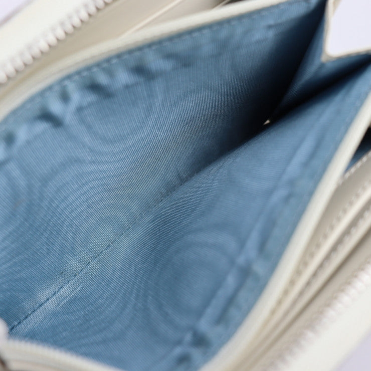 美品 GUCCI グッチ GUCCY SEGA コラボ 長財布 510488 レザー アイボリー ゴールド ラウンドファスナー