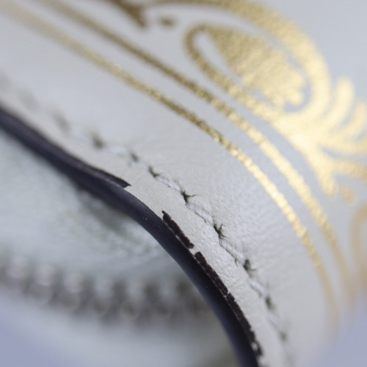 美品 GUCCI グッチ GUCCY SEGA コラボ 長財布 510488 レザー アイボリー ゴールド ラウンドファスナー