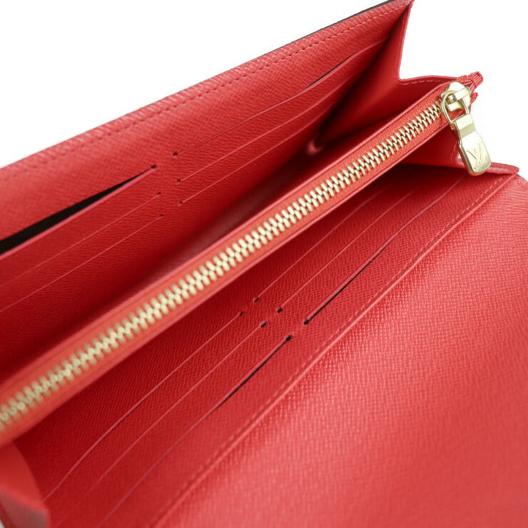 美品 LOUIS VUITTON ルイ ヴィトン ポルトフォイユ サラ モノグラムトーテム 二つ折り財布 M61348 PVC レザー ブラウン フラミンゴ ロングウォレット ビトン 長財布