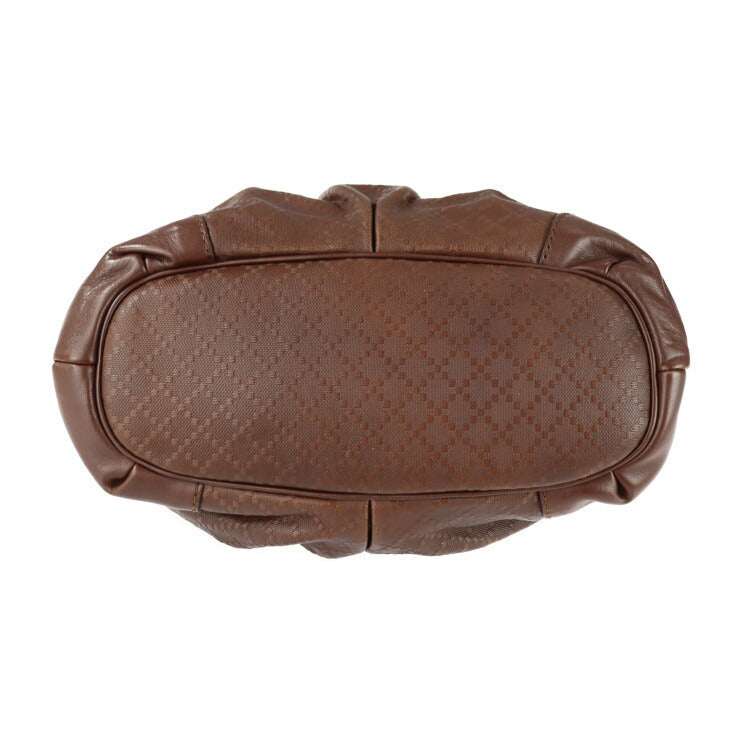 GUCCI グッチ スーキー ディアマンテ ハンドバッグ 247902 レザー ブラウン ゴールド金具 2WAY ショルダーバッグ