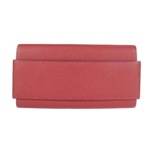超美品 HERMES エルメス パッサンロング 長財布 - エバーカラー ルージュグレナ レッド系 二つ折り財布 ロングウォレット X刻印