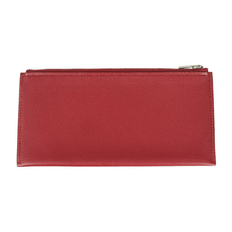 超美品 HERMES エルメス パッサンロング 長財布 - エバーカラー ルージュグレナ レッド系 二つ折り財布 ロングウォレット X刻印