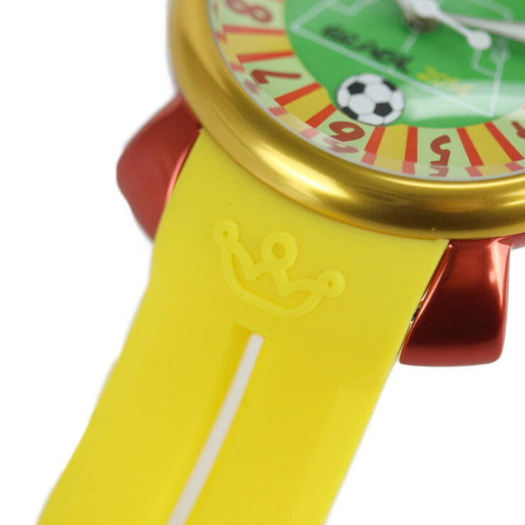 超美品 Gaga Milano ガガミラノ 2014年 ブラジルワールドカップ スペインモデル MANUALE 48MM マヌアーレ48mm マニュアーレ48 腕時計 5070.5 アルミ ラバー ゴールド レッド イエロー グリーン文字盤 裏スケ 自動巻き 世界300本限定