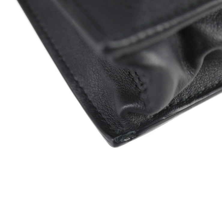 美品 BALENCIAGA バレンシアガ ペーパー ジップアラウンド サイト クラッチバッグ 357328 カーフレザー ブラック セカンドバッグ ハンドバッグ