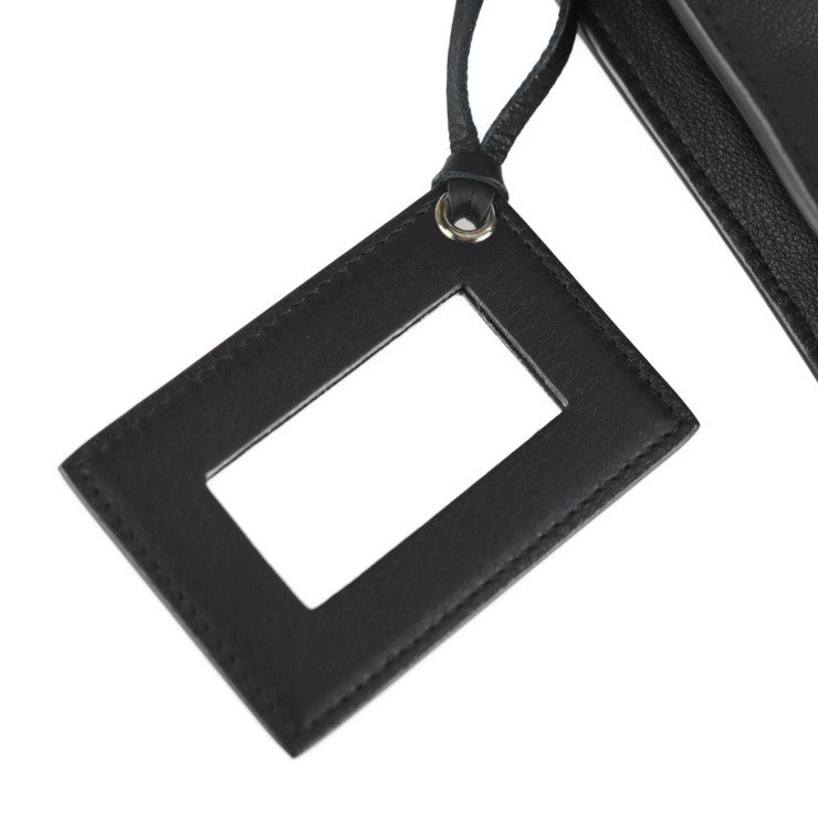 美品 BALENCIAGA バレンシアガ ペーパー ジップアラウンド サイト クラッチバッグ 357328 カーフレザー ブラック セカンドバッグ ハンドバッグ