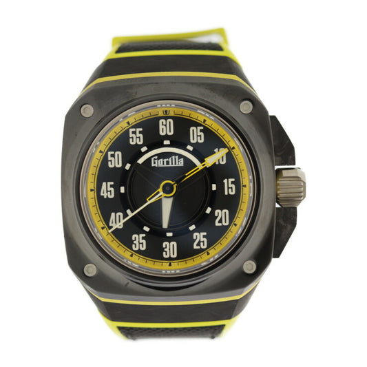 美品 Gorilla ゴリラ スティンガー ファストバック 腕時計 FBY10.1 カーボン セラミック アルミ チタン ラバー イエロー ブラック 自動巻き ゴリラウォッチ