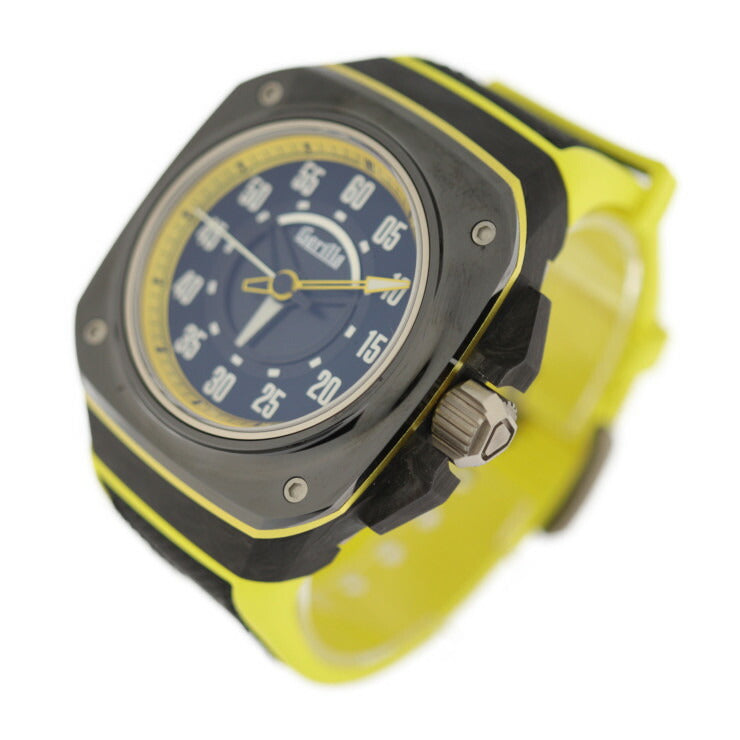 美品 Gorilla ゴリラ スティンガー ファストバック 腕時計 FBY10.1 カーボン セラミック アルミ チタン ラバー イエロー ブラック 自動巻き ゴリラウォッチ