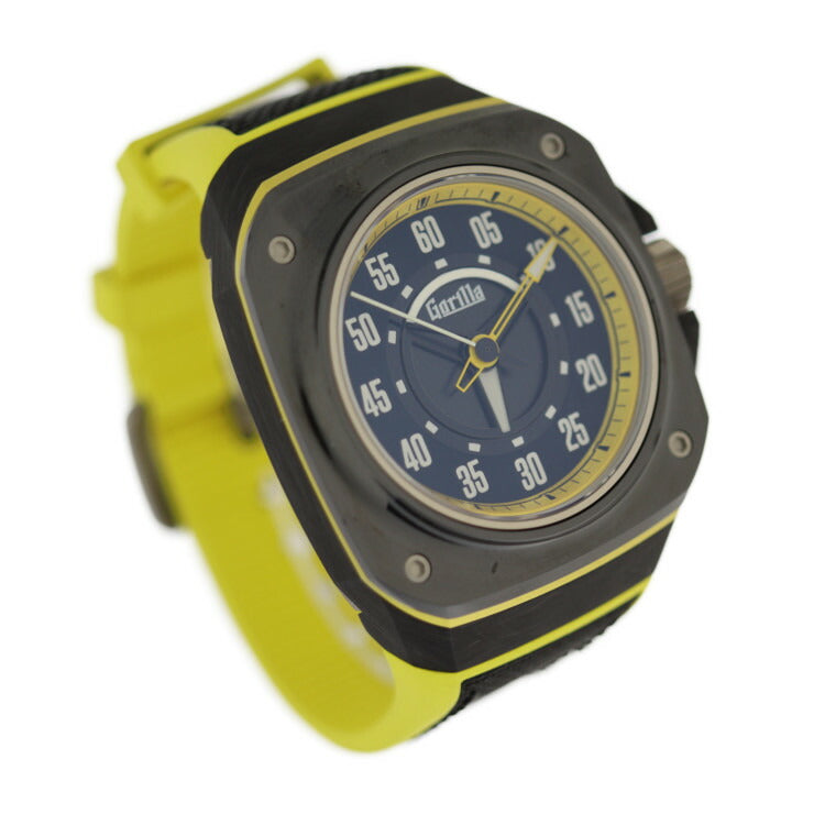 美品 Gorilla ゴリラ スティンガー ファストバック 腕時計 FBY10.1 カーボン セラミック アルミ チタン ラバー イエロー ブラック 自動巻き ゴリラウォッチ