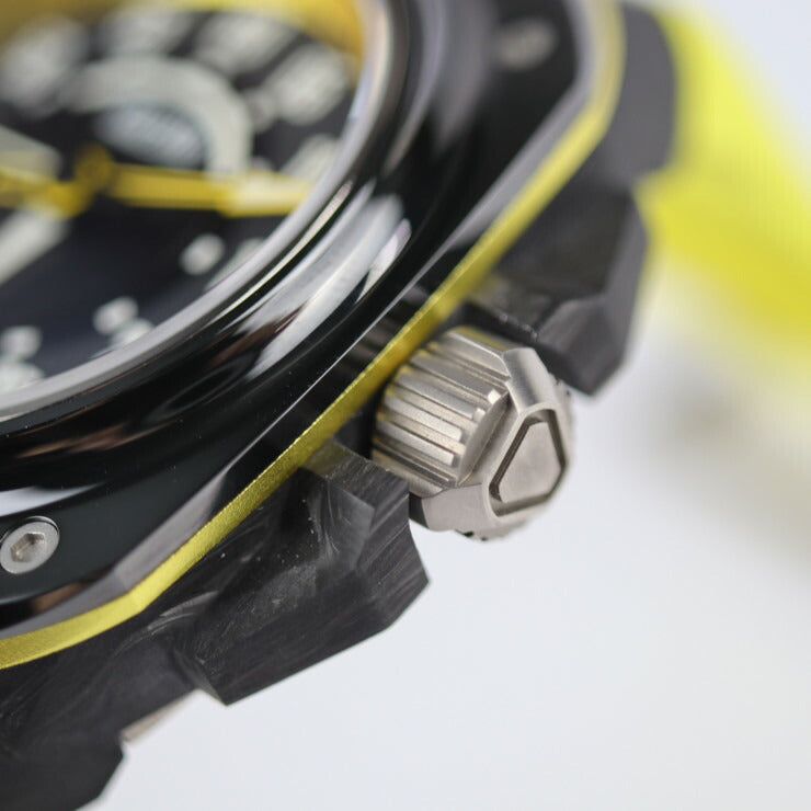 美品 Gorilla ゴリラ スティンガー ファストバック 腕時計 FBY10.1 カーボン セラミック アルミ チタン ラバー イエロー ブラック 自動巻き ゴリラウォッチ