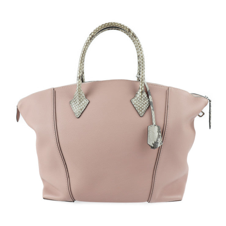 超美品 LOUIS VUITTON ルイ ヴィトン ロックイットMM パルナセア ハンドバッグ N92043 パイソン ヴォーカシミール MAGNOLIA ピンク系 ベージュ系 シルバー金具 2WAY ショルダーバッグ ビトン