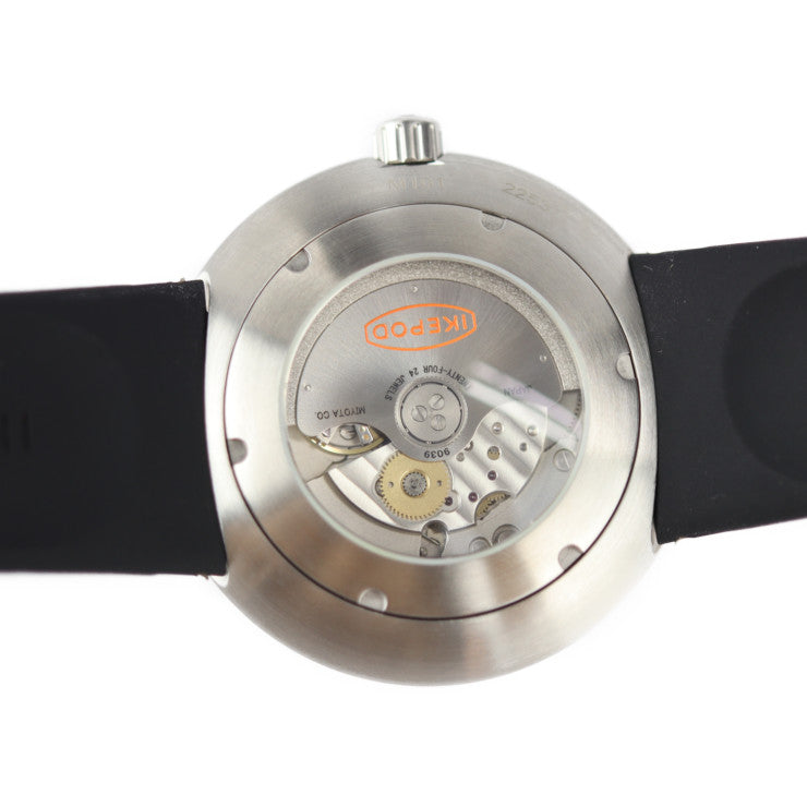 新品未使用展示品 IKEPOD アイクポッド メガポッド 101 Rob 腕時計 IPM101SILB ステンレススチール ラバー シルバー ブラック グレー文字盤 自動巻き 裏スケ メンズ