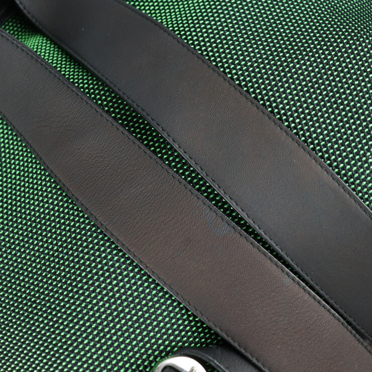 美品 BALENCIAGA バレンシアガ トラベラー S リュック・デイパック 382830 ナイロン レザー グリーン ブラック バックパック リュックサック