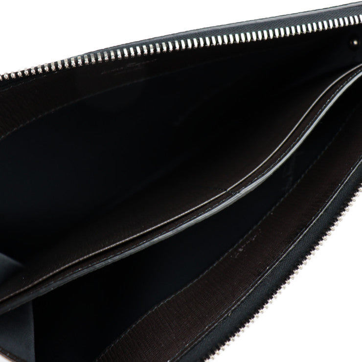 新品未使用展示品 Salvatore Ferragamo サルヴァトーレ フェラガモ バッグ クラッチバッグ 24 A371 レザー ELEFANTE グレー系 ドキュメントホルダー セカンドバッグ