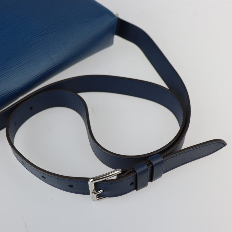 美品 LOUIS VUITTON ルイ ヴィトン ハリントン メッセンジャーPM エピ ショルダーバッグ M53407 エピレザー ブルーアズール シルバー金具 ビトン