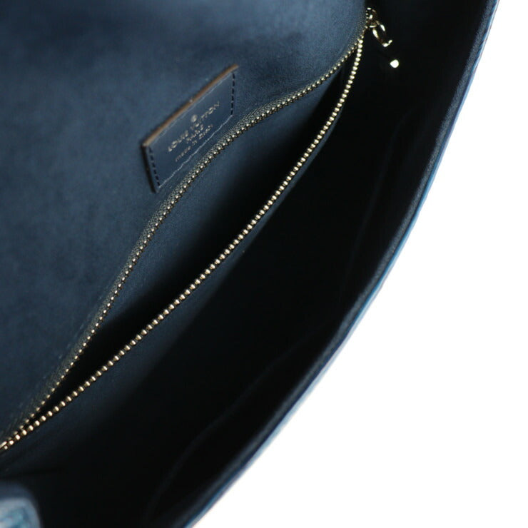 美品 LOUIS VUITTON ルイ ヴィトン ハリントン メッセンジャーPM エピ ショルダーバッグ M53407 エピレザー ブルーアズール シルバー金具 ビトン