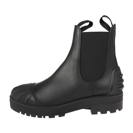 新古未使用展示品 Christian Dior クリスチャンディオール ディオールアイアン ブーツ CL 0620 表記サイズ 38D レザー ラバー ブラック 参考サイズ約25cm