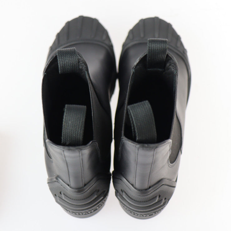 新古未使用展示品 Christian Dior クリスチャンディオール ディオールアイアン ブーツ CL 0620 表記サイズ 38D レザー ラバー ブラック 参考サイズ約25cm