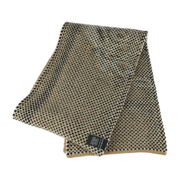 新古未使用展示品 HERMES エルメス BRIDES de GALA ブリッド・ドゥ・ガラ マフラー カシミヤ 100% キャメル エクリュ ブラック 式典用馬勒 ニット