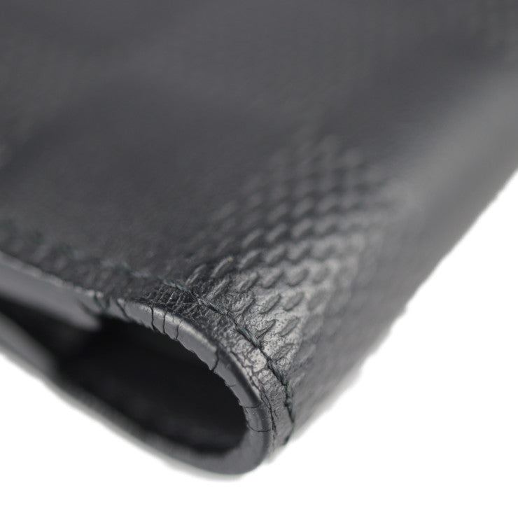 美品 LOUIS VUITTON ルイ ヴィトン ポルトフォイユ ミュルティプル ダミエアンフィニ 二つ折り財布 N63124 レザー オニキス ブラック 札入れ ビトン