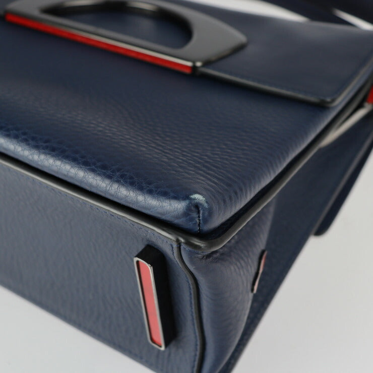 Christian Louboutin クリスチャンルブタン パサージュ メッセンジャー ハンドバッグ 3145017 カーフレザー ネイビー 3WAY ショルダーバッグ パッセージ
