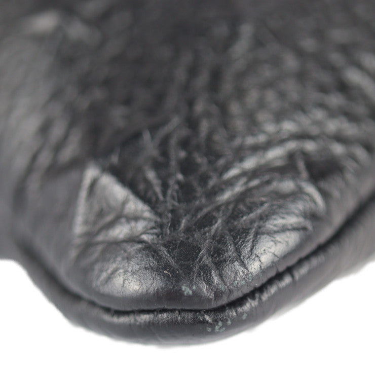 美品 JIMMY CHOO ジミーチュウ デレク DEREK セカンドバッグ DEREK EMG レザー ブラック スタースタッズ エンボス