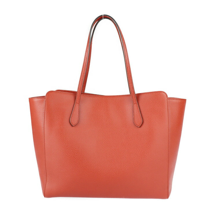 超美品 GUCCI グッチ スウィング トート トートバッグ 354397 レザー レッド ゴールド金具 ショルダーバッグ ラージ