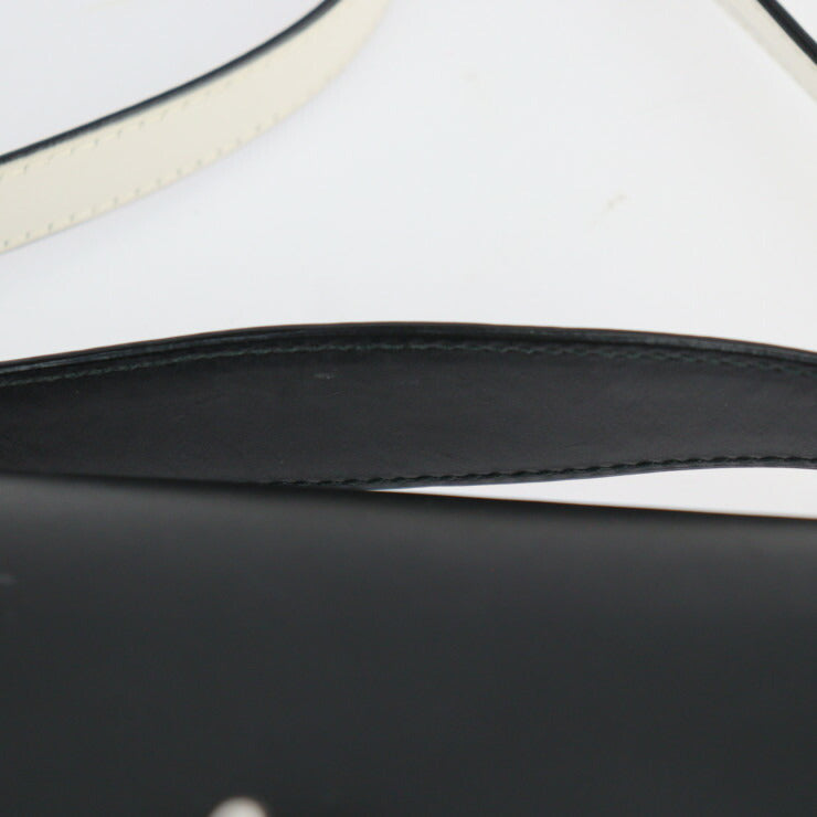 BALENCIAGA バレンシアガ ミニトラペーズ マイヨン ハンドバッグ 331916 カーフレザー ブラック アイボリー系 シルバー金具 2WAY ショルダーバッグ