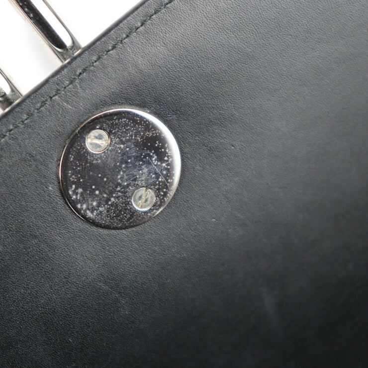 BALENCIAGA バレンシアガ ミニトラペーズ マイヨン ハンドバッグ 331916 カーフレザー ブラック アイボリー系 シルバー金具 2WAY ショルダーバッグ