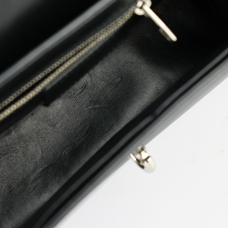 BALENCIAGA バレンシアガ ミニトラペーズ マイヨン ハンドバッグ 331916 カーフレザー ブラック アイボリー系 シルバー金具 2WAY ショルダーバッグ