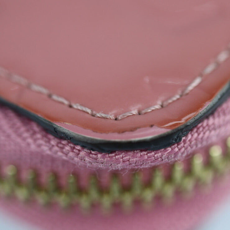 美品 LOUIS VUITTON ルイ ヴィトン ジッピー ウォレット ヴェルニ 長財布 M90474 パテントレザー ローズブラッシュ ピンク ゴールド金具 ラウンドファスナー ジップアラウンド ロングウォレット ビトン