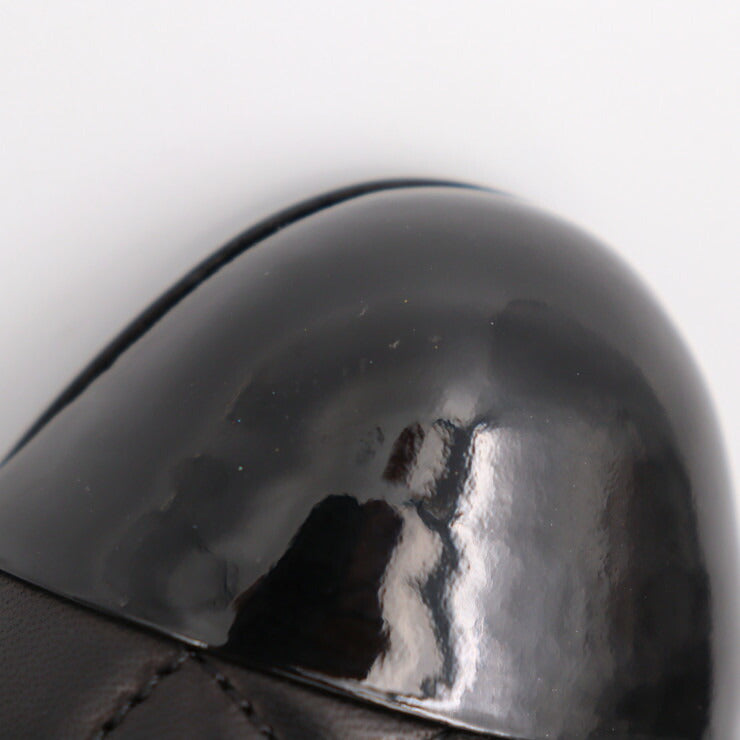 超美品 CHANEL シャネル マトラッセ ブーツ G28710 表記サイズ 36 1/2C レザー ブラック ココマーク ショートブーツ キルティング チャンキーヒール 参考サイズ約23.5cm