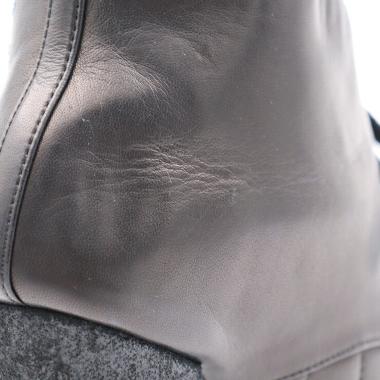 超美品 CHANEL シャネル マトラッセ ブーツ G28710 表記サイズ 36 1/2C レザー ブラック ココマーク ショートブーツ キルティング チャンキーヒール 参考サイズ約23.5cm