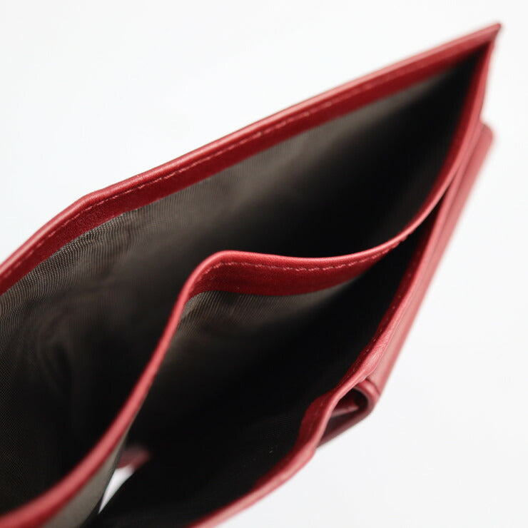 超美品 GUCCI グッチ コンパクトウォレット 二つ折り財布 322134 レザー ボルドー系 ロゴプレート