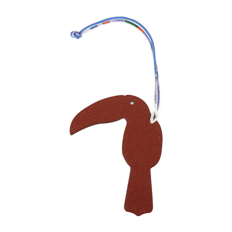 新品未使用展示品 HERMES エルメス プティアッシュ その他小物 ヴォーエプソン トゴ ブラウン系 ネイビー系 オオハシ バッグチャーム