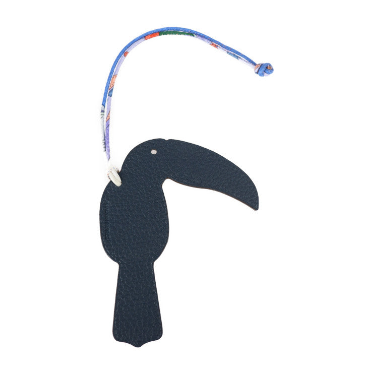 新品未使用展示品 HERMES エルメス プティアッシュ その他小物 ヴォーエプソン トゴ ブラウン系 ネイビー系 オオハシ バッグチャーム