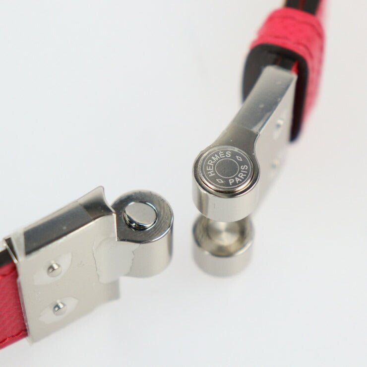 新古未使用展示品 HERMES エルメス CEINTURE FEMME CHARNIERE 22 セリエ ベルト 074487CKI6 ヴォーエプソン レザー ROSE ピンク系 ブラウン系 シルバー金具 ヒンジベルト A刻印