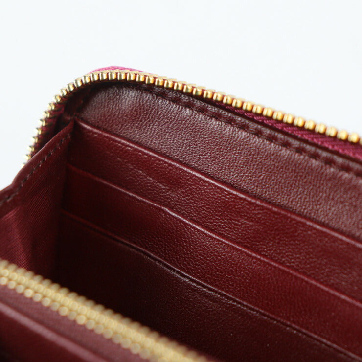 超美品 BVLGARI ブルガリ ブルガリブルガリ 長財布 286311 レザー HEATHER AMETHYST ピンク系 ゴールド金具 ラウンドファスナー