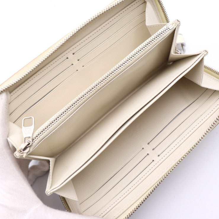 美品 LOUIS VUITTON ルイ ヴィトン ジッピーウォレット モノグラム 長財布 N97773 パイソン ホワイト系 ラウンドファスナー シルバー金具 エキゾチック