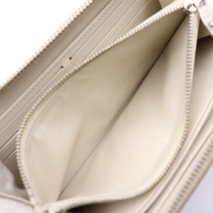 美品 LOUIS VUITTON ルイ ヴィトン ジッピーウォレット モノグラム 長財布 N97773 パイソン ホワイト系 ラウンドファスナー シルバー金具 エキゾチック