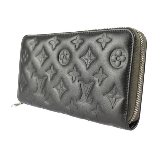 超美品 LOUIS VUITTON ルイ ヴィトン クッサン ジッピー ウォレット モノグラム 長財布 M81763 ラムレザー アントラシット グレー系 シルバー金具 ラウンドファスナー ビトン